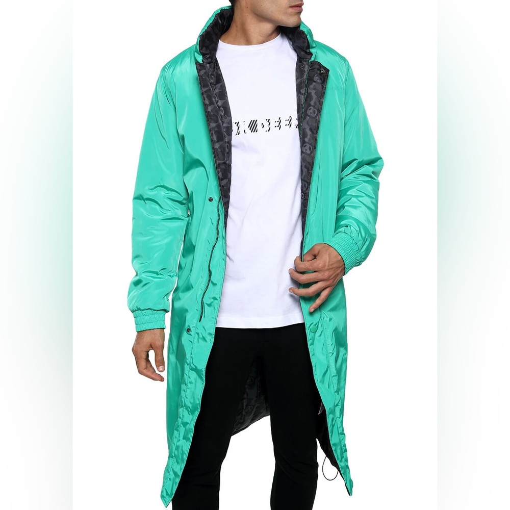 DIPLOMACY REVERSIBLE CONDUCTOR TRENCH COAT JACKET NWT MEDIUM